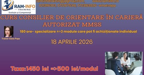 Consilier de orientare in cariera - autorizat MMSS.